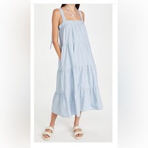 Nation LTD Powder Blue Tiered Maxi Dress
